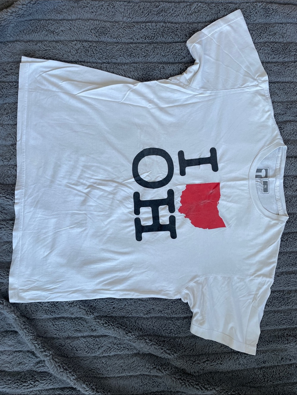 Men’s “I (heart) OH” White Graphic Tee